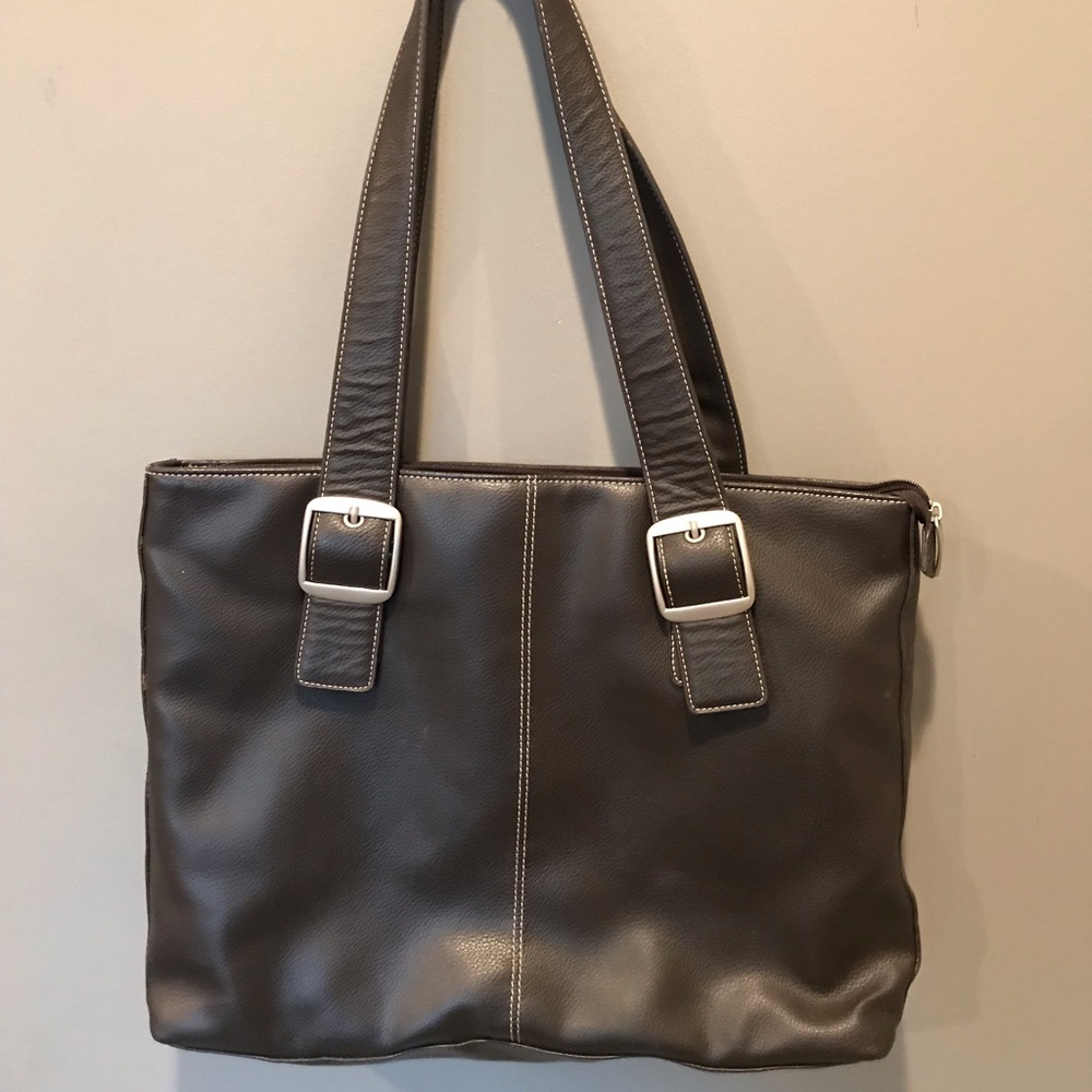 Dark Brown Leather Work and Travel Bag